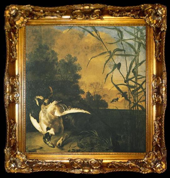 framed  David Teniers the Younger Duck hunt, ta009-2