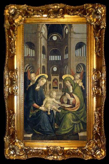 framed  Defendente Ferrari The Virgin and Child with St. Anne, ta009-2