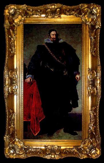 framed  Diego Velazquez Portrat des Gaspar de Guzman, Conde Duqie de Olivares, ta009-2
