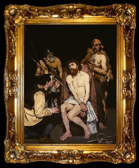 framed  Edouard Manet Die Verspottung Christi, ta009-2
