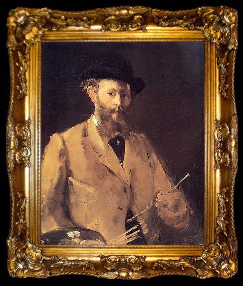 framed  Edouard Manet Self-Portrait with Palette, ta009-2