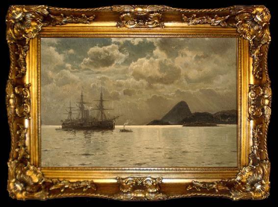 framed  Eduardo de Martino Night View of Rio de Janeiro, ta009-2