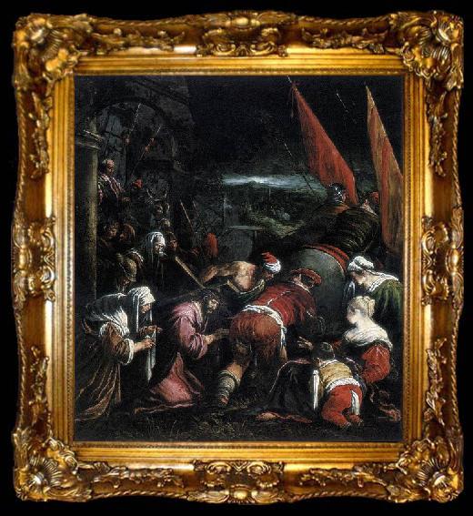 framed  Follower of Jacopo da Ponte The Road to Calvary, ta009-2
