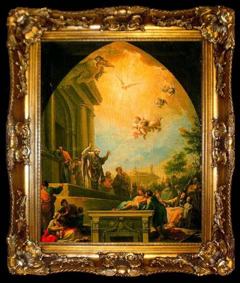 framed  Francisco Bayeu La predicacion de San Eugenio, ta009-2