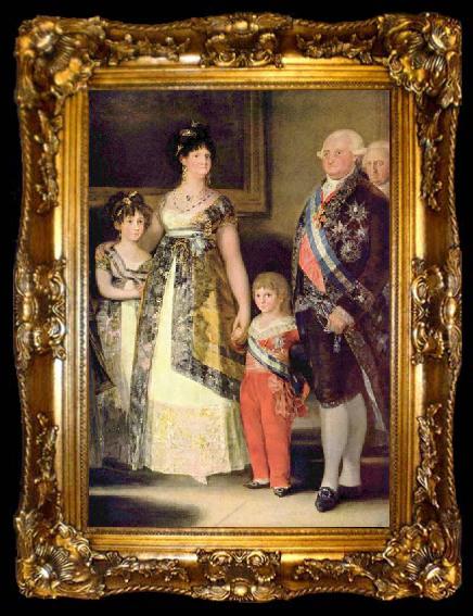 framed  Francisco de Goya Portrat der Familie Karls IV, ta009-2