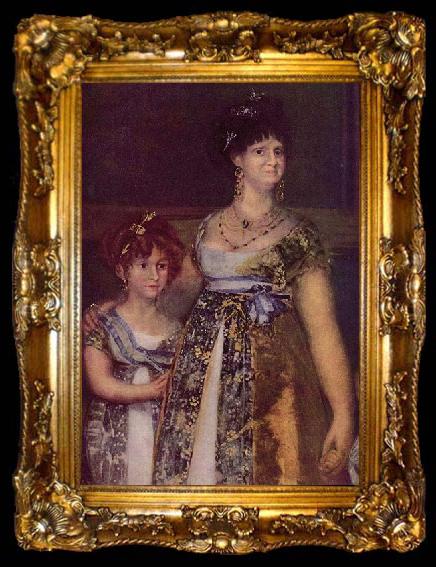 framed  Francisco de Goya Portrat der Konigin Maria Luisa, ta009-2