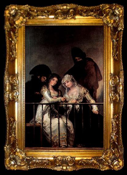 framed  Francisco de Goya Majas on a Balcony, ta009-2
