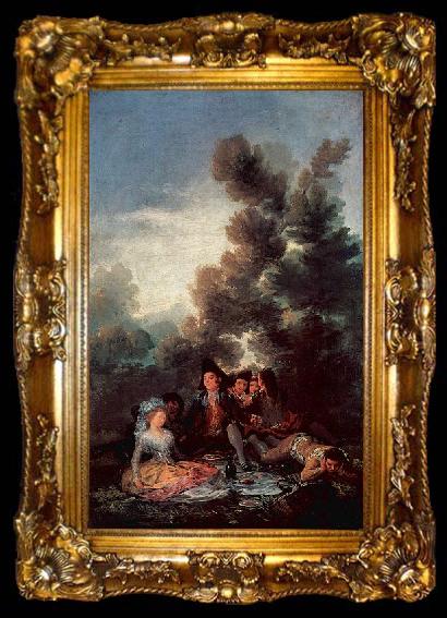 framed  Francisco de Goya Vesper im Freien, ta009-2