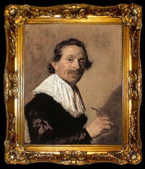 framed  Frans Hals Portrait of Jean de la Chambre, ta009-2