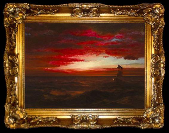 framed  Frederic Edwin Church Marine Sunset, ta009-2