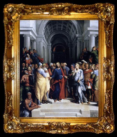 framed  Garofalo Christ and the Adulteress, ta009-2