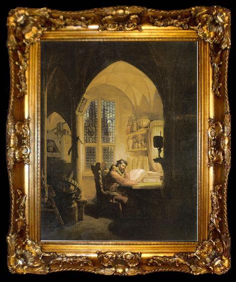 framed  Georg Friedrich Kersting Faust im Studierzimmer, ta009-2
