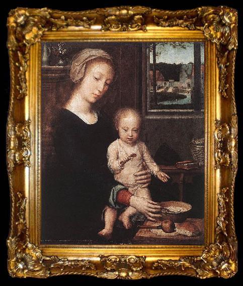 framed  Gerard David Madonna and Child with the Milk Soup, ta009-2