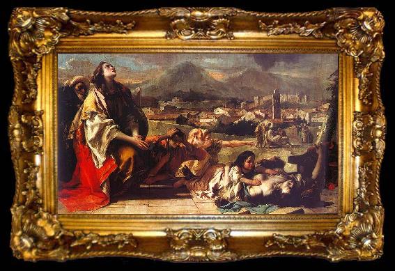 framed  Giambattista Tiepolo Saint Tecla at Este, ta009-2
