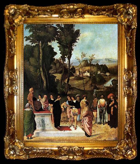 framed  Giorgione Moses Undergoing Trial by Fire, ta009-2