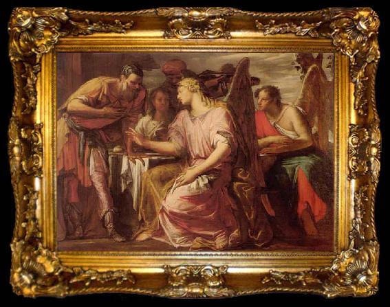 framed  Giovanni Antonio Fumiani Abraham and the Three Angels, ta009-2