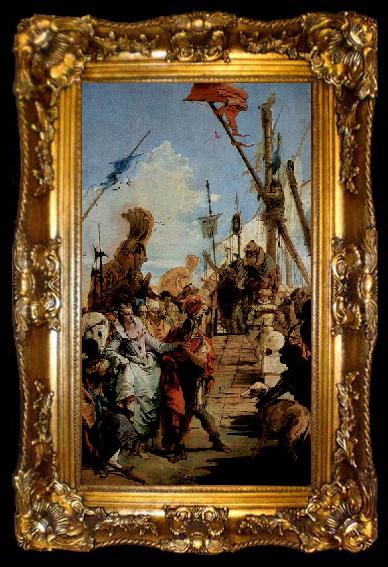 framed  Giovanni Battista Tiepolo Treffen von Marc Antonius und Kleopatra, ta009-2