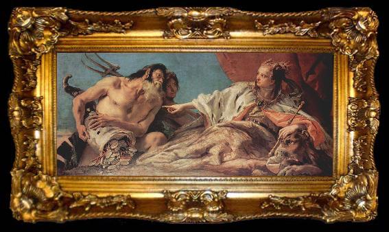 framed  Giovanni Battista Tiepolo Neptun bietet der Stadt Venedig Opfergaben, ta009-2