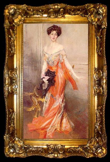 framed  Giovanni Boldini Portrait of Elizabeth Wharton Drexel., ta009-2