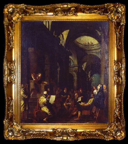 framed  Giuseppe Maria Crespi The Finding of Jesus in the Temple, ta009-2