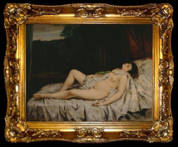 framed  Gustave Courbet Sleeping Nude, ta009-2