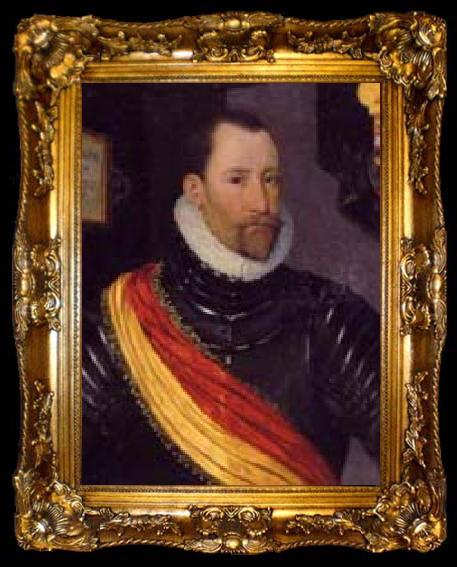 framed  Hans Knieper Cropped version of Portrait of Frederick II of Denmark and Norway, ta009-2