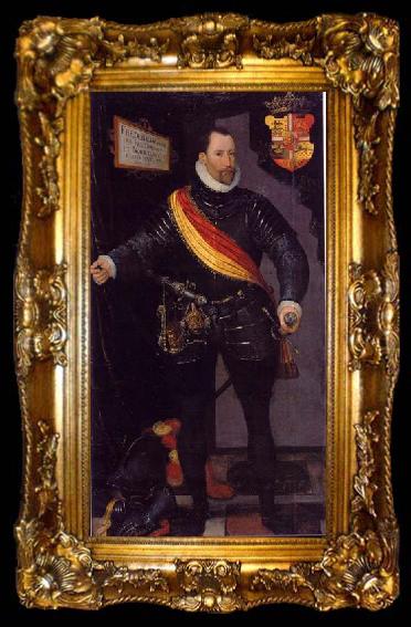framed  Hans Knieper Portrait of Frederick II of Denmark and Norway, ta009-2