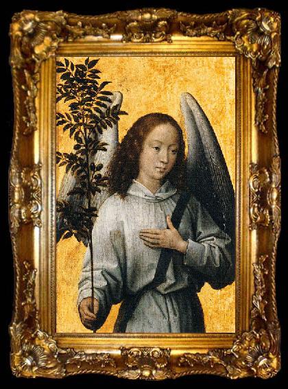 framed  Hans Memling Angel with an olive branch, ta009-2