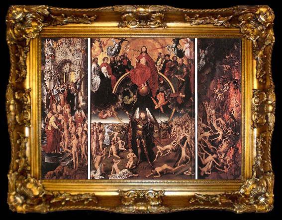 framed  Hans Memling The Last Judgment Triptych, ta009-2