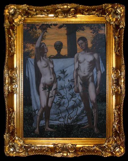 framed  Hans Thoma Adam and Eve, ta009-2