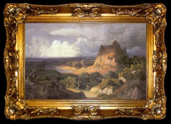framed  Henry Keller Heroic Landscape, ta009-2