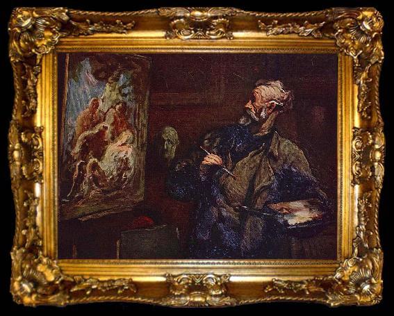 framed  Honore Daumier Der Maler, ta009-2