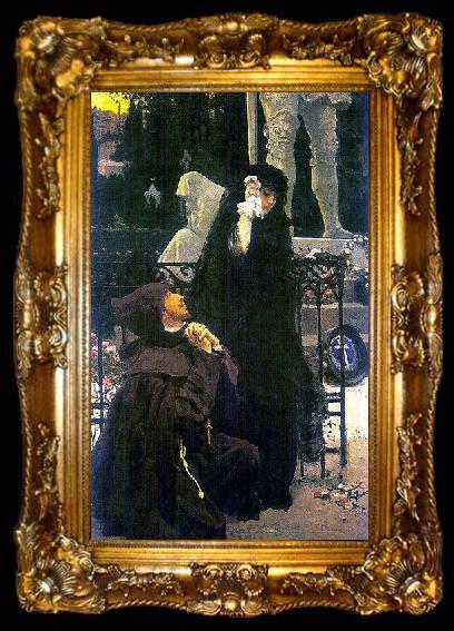 framed  Ilya Repin The Stone Guest. Don Juan and Dona Ana., ta009-2