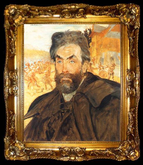 framed  Jacek Malczewski Portrait of Stanislaw Witkiewicz., ta009-2