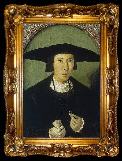 framed  Jan Mostaert Portrait of a Young Gentleman, ta009-2