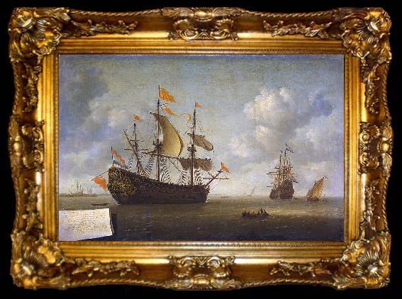 framed  Jeronymus van Diest The seizure of the English flagship 