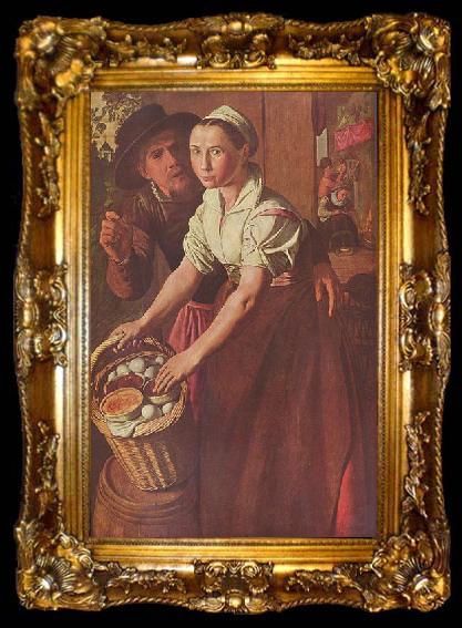 framed  Joachim Beuckelaer Die Eierhandlerin, ta009-2