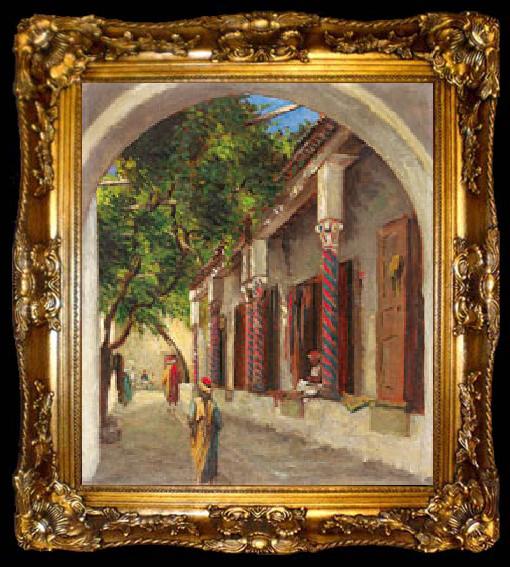framed  Johann Georg Grimm Arabische Gasse ., ta009-2