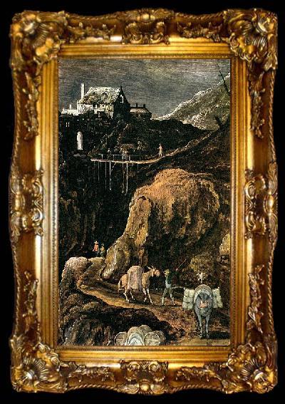 framed  Joos de Momper Landscape with the Temptation of Christ, ta009-2