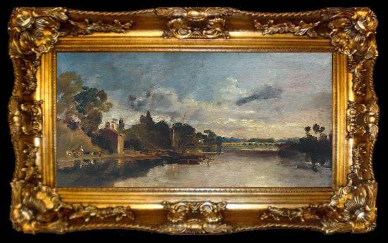 framed  Joseph Mallord William Turner The Thames near Walton Bridges, ta009-2
