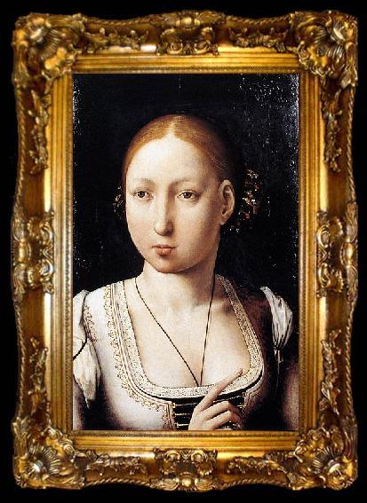 framed  Juan de Flandes Portrait of Joan the Mad, ta009-2