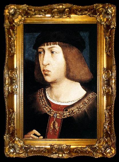 framed  Juan de Flandes Portrait of Philip the Handsome, ta009-2