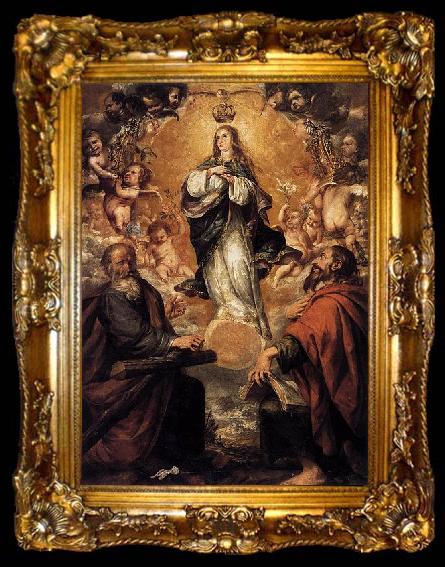 framed  Juan de Valdes Leal Virgin of the Immaculate Conception with Sts Andrew and John the Baptist, ta009-2