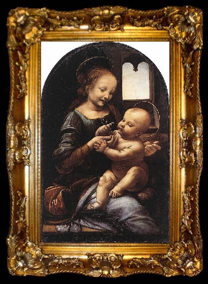 framed  LEONARDO da Vinci Benois Madonna, ta009-2