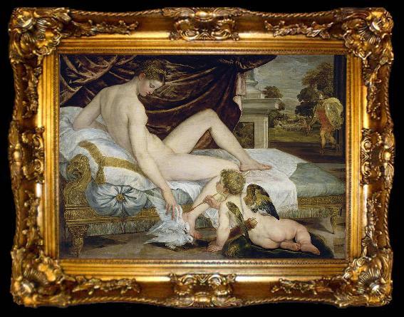 framed  Lambert Sustris Venus and Love, ta009-2
