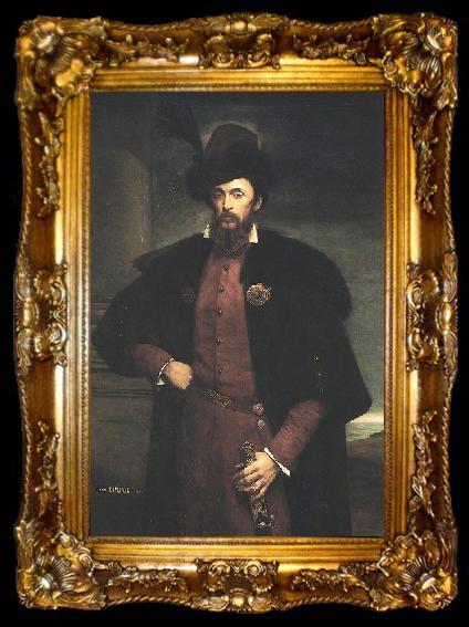 framed  Leon Kaplinski Portrait of Jan Dzialynski., ta009-2