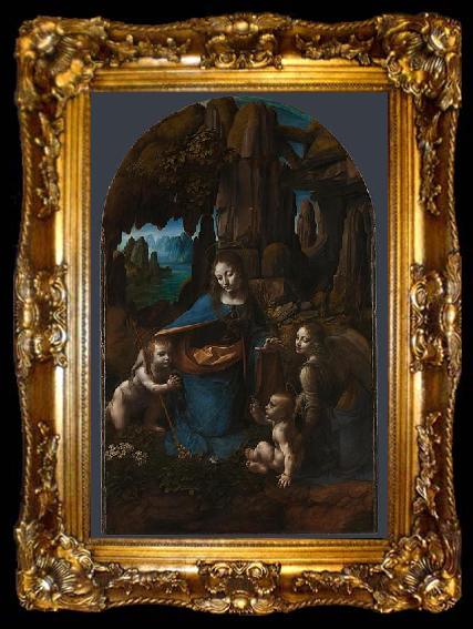 framed  Leonardo  Da Vinci The Virgin of the Rocks, ta009-2