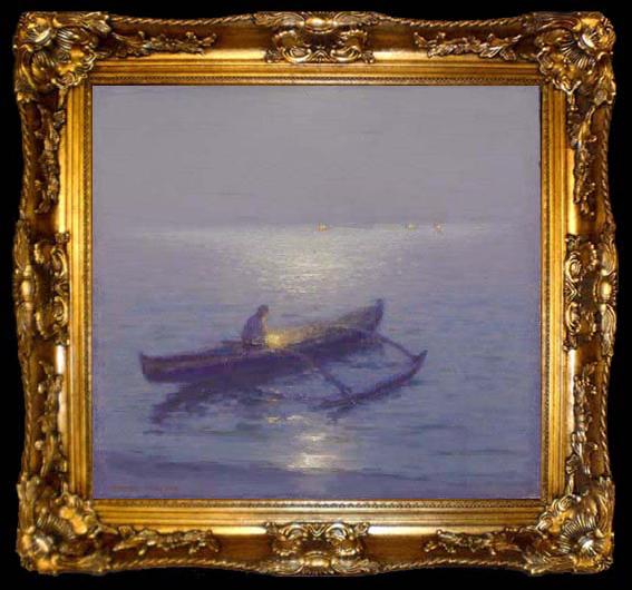 framed  Lionel Walden Night Fisherman, ta009-2