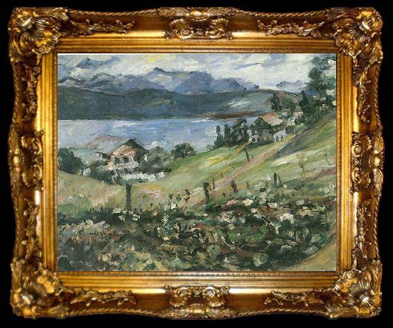 framed  Lovis Corinth Walchensee, Gemusegarten, ta009-2