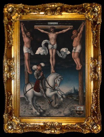 framed  Lucas Cranach The Crucifixion with the Converted Centurion., ta009-2